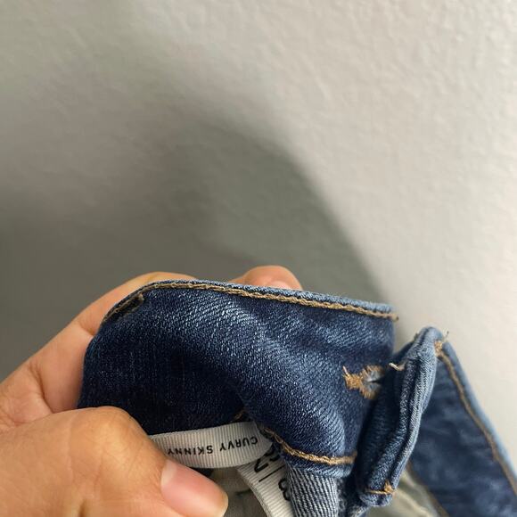 Ann Taylor LOFT Womens Jeans Size 29 Denim Blue Curvy Skinny Dark Wash Casual - Picture 10 of 15